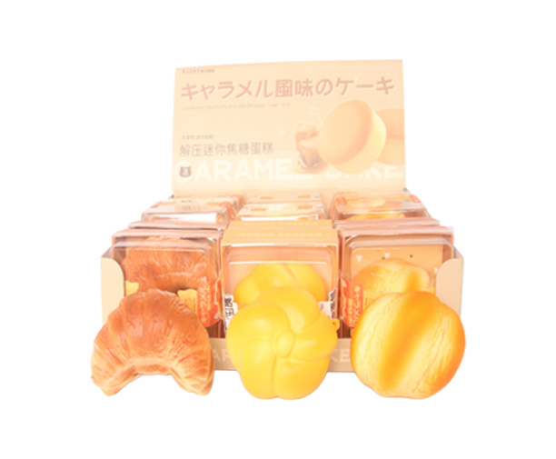 SQUISHY Croissant Set PU Slow Rise (Ricrescita Lenta) 7cm In Window box- 18ass – In espo da 12pz…x12…x216